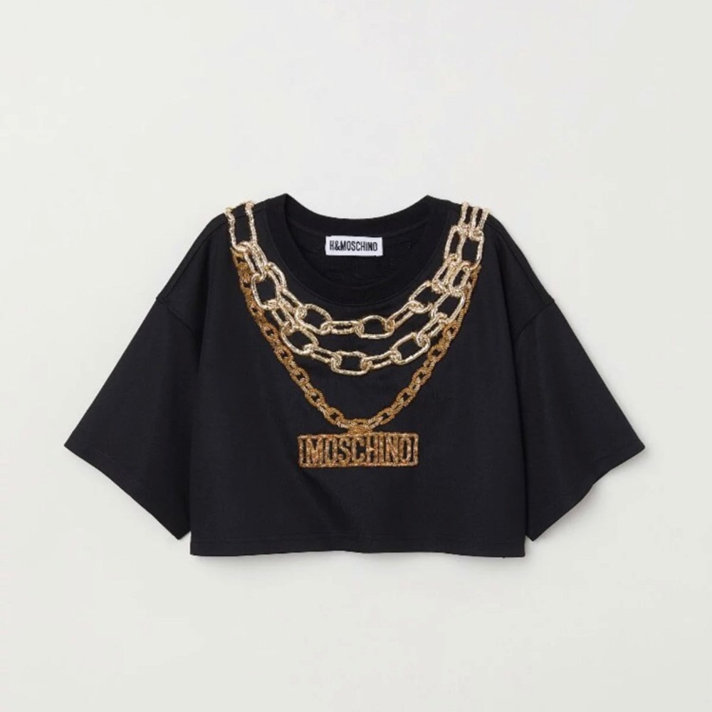 Brand new H&M X Moschino Crop Top(with tag) Size S